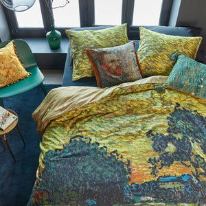 Van Gogh Evening Twilight Cotton Sateen Quilt Doona Duvet Cover Ochre King