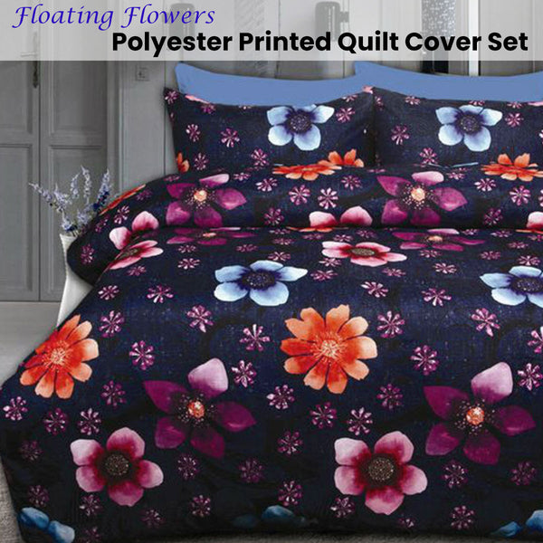 Big Sleep Floating Flowers Quilt Doona Duvet Cover Set Double