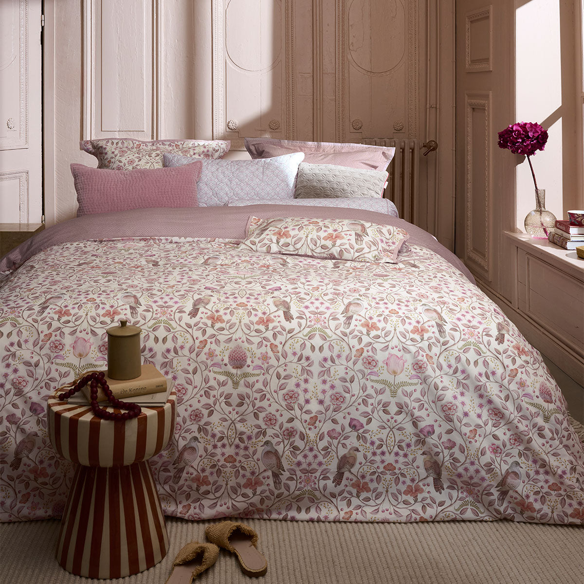 PIP Studio Garden of Dove Cotton Quilt Doona Duvet Cover Off White King