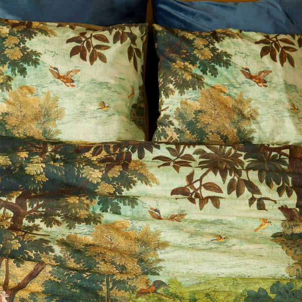 Bedding House Idyllic Botanical Landscape Green Quilt Doona Duvet Cover King