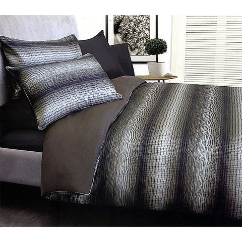 Accessorize Lizard Skin Jacquard Quilt Doona Duvet Cover Brown Double