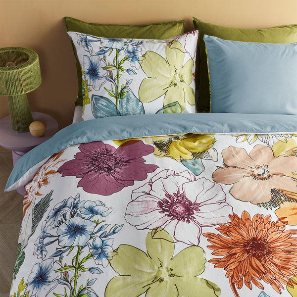 Bedding House Lotti Floral Cotton Quilt Doona Duvet Cover Set Queen