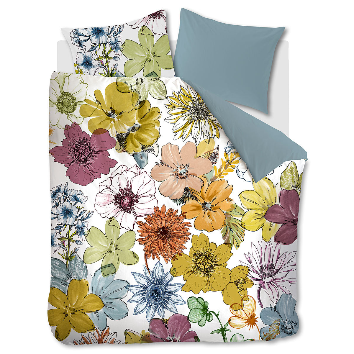 Bedding House Lotti Floral Cotton Quilt Doona Duvet Cover Set Queen