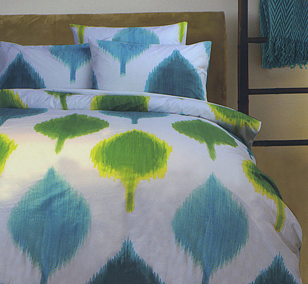 Accessorize Maple Leaf Quilt Doona Duvet Cover Set White Aqua King