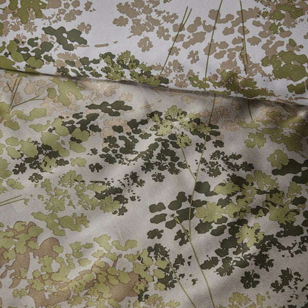Bedding House Pantalla Floral Bamboo Cotton Quilt Doona Duvet Cover Green Queen