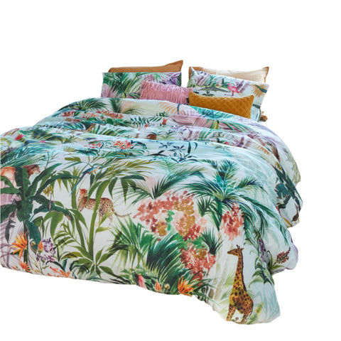 Bedding House Paradise Lost Jungle Animal Cotton Quilt Doona Duvet Cover Queen