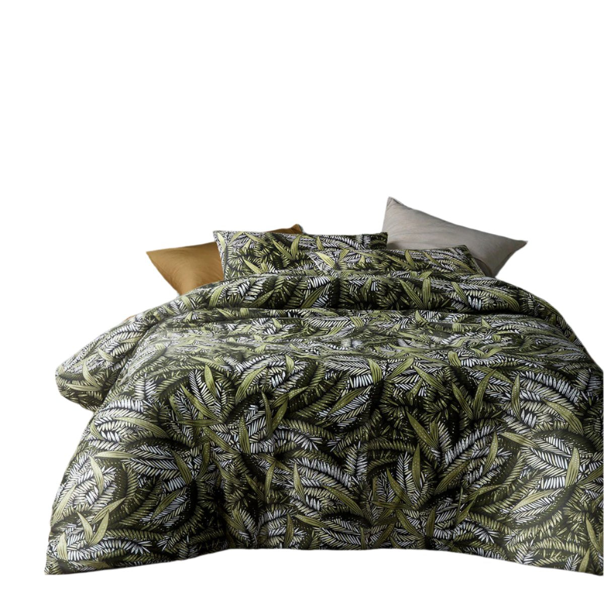 Accessorize Styx Foliage Green Quilt Doona Duvet Cover Set Queen