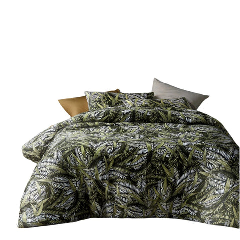 Accessorize Styx Foliage Green Quilt Doona Duvet Cover Set King