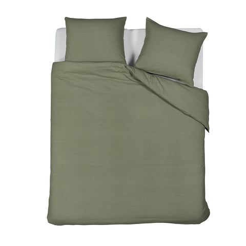 Bedding House Summer Seersucker Cotton Quilt Doona Duvet Cover Green King