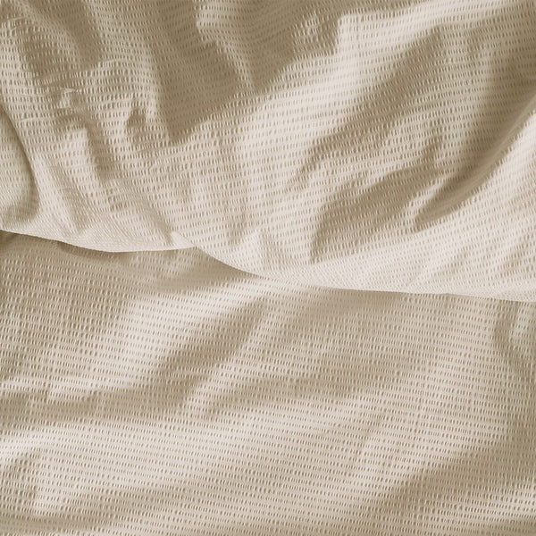 Bedding House Summer Seersucker Cotton Quilt Doona Duvet Cover Sand Queen
