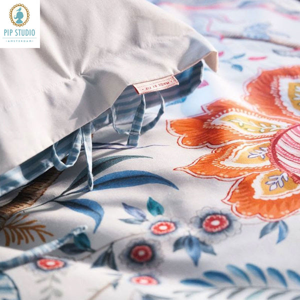 PIP Studio Tree of Life Floral Cotton Quilt Doona Duvet Cover White Super King