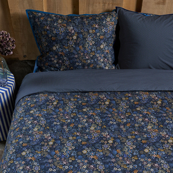 PIP Studio Tutti i Fiori Floral Cotton Quilt Doona Duvet Cover Dark Blue King
