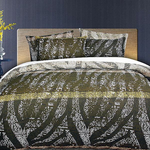 Accessorize Zig Zag Print Quilt Doona Duvet Cover Queen