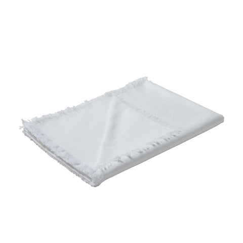 Vintage Design Homewares Gypsy Fringe White Linen Cotton Table Runner 35 x 180cm