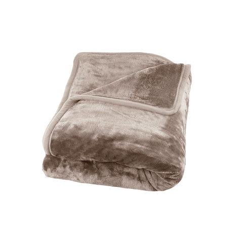 J Elliot Home 800GSM Luxury Winter Thick Mink Blanket Throw Rug Beige King