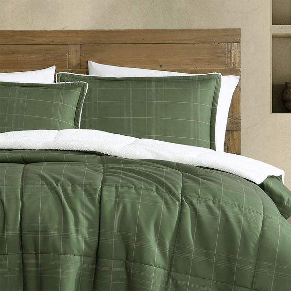 Ardor 3 Pce Cammy Sherpa Reverse Bedspread Comforter Coverlet Khaki Queen / King