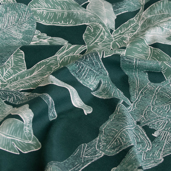 Ardor Indra Palm Tree Leaf Printed Quilt Doona Duvet Cover Set Teal King