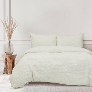 Ardor Johan Jersey Marle Quilt Doona Duvet Cover Set Queen Natural