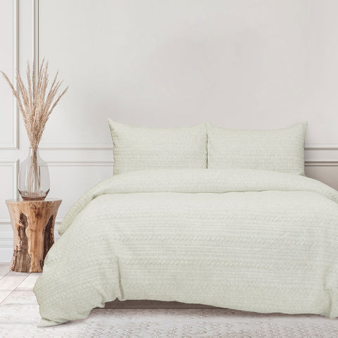 Ardor Johan Jersey Marle Quilt Doona Duvet Cover Set Queen Natural