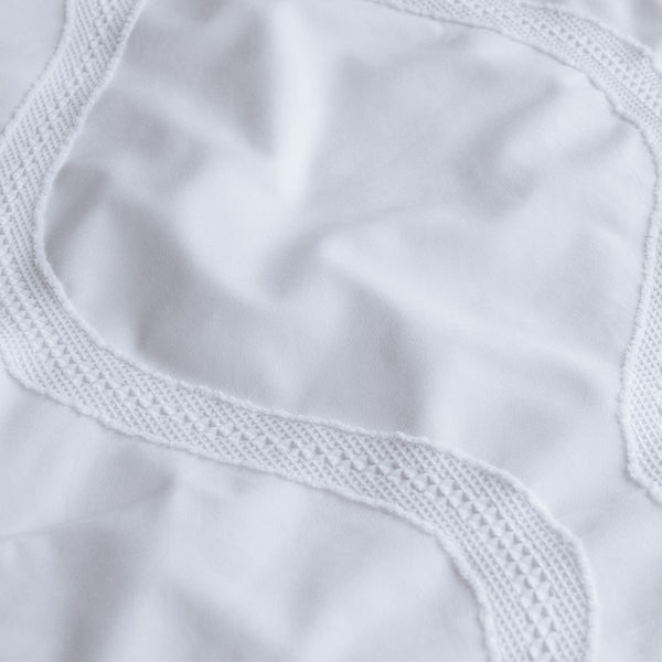 Ardor Lucy Microfibre Tufted Detail Quilt Doona Duvet Cover Set Double White