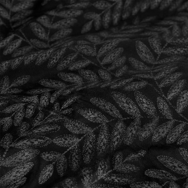 Ardor Rui Embossed Velvet Quilt Doona Duvet Cover Set King Black