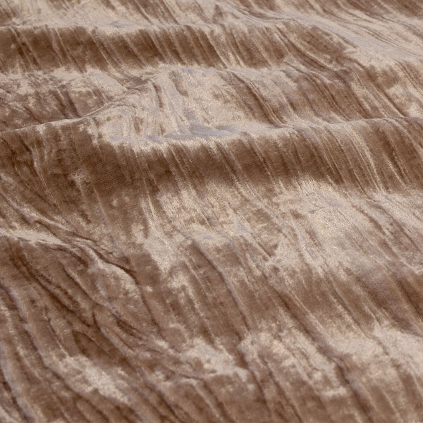 Ardor Vivienne Crushed Velvet Quilt Doona Duvet Cover Set Queen Champagne