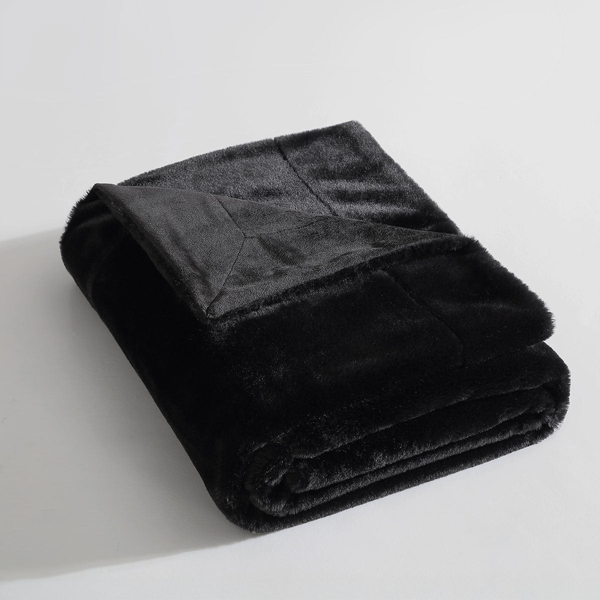 Ardor Benz Faux Fur Sherpa Soft Plush Blanket Throw Rug 130 x 170cm Black
