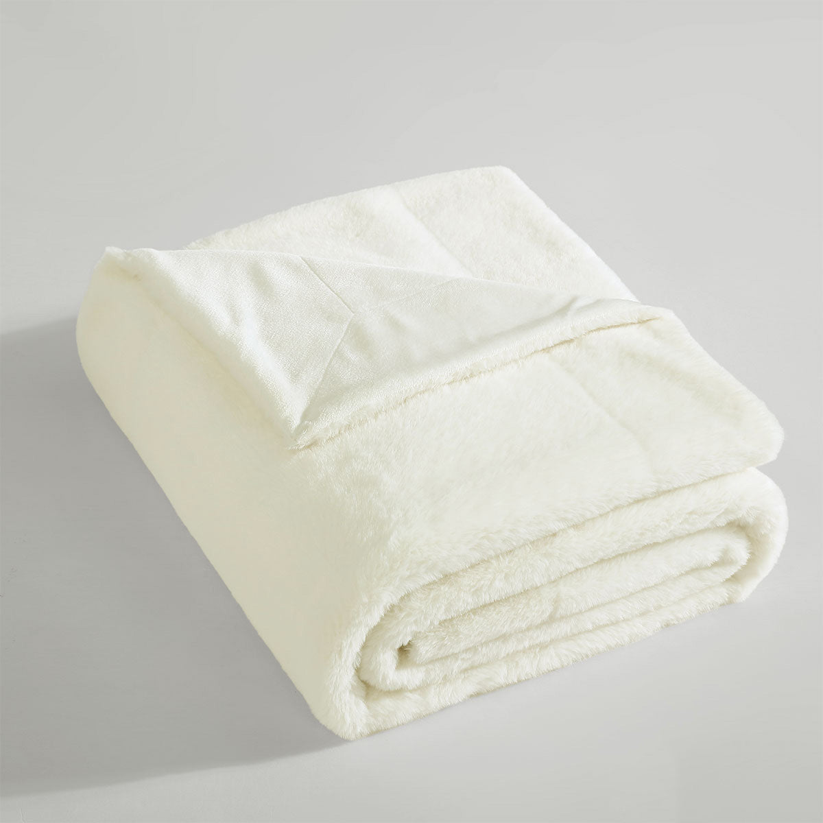 Ardor Benz Faux Fur Sherpa Soft Plush Blanket Throw Rug 130 x 170cm Cream