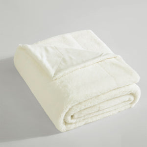 Ardor Benz Faux Fur Sherpa Soft Plush Blanket Throw Rug 130 x 170cm Cream
