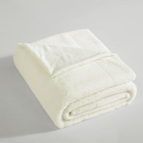 Ardor Benz Faux Fur Sherpa Soft Plush Blanket Throw Rug 130 x 170cm Cream
