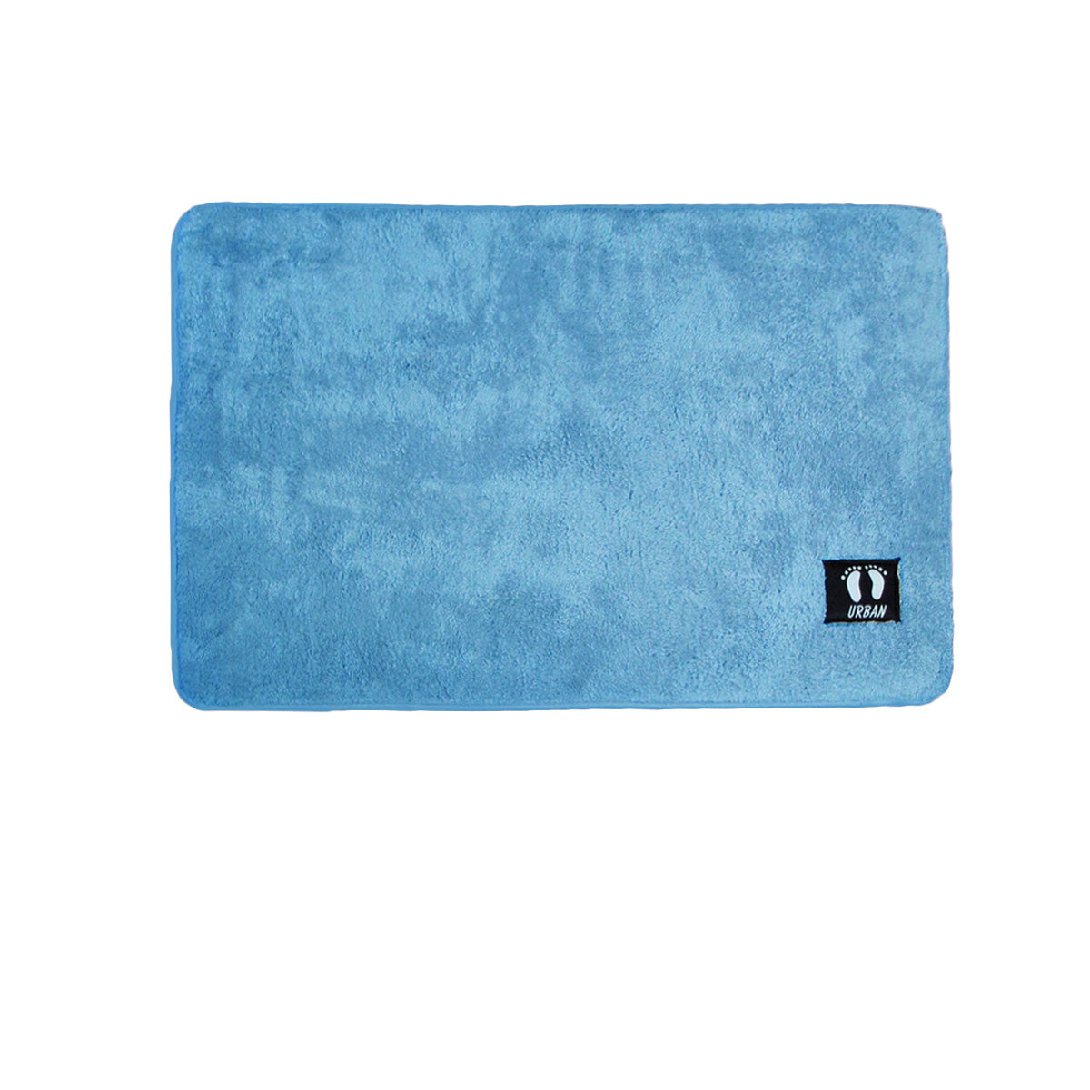 Asha Rubber Backed Polyester Bath Mat Blue 50 x 80cm