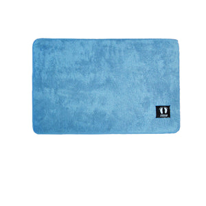Asha Rubber Backed Polyester Bath Mat Blue 50 x 80cm