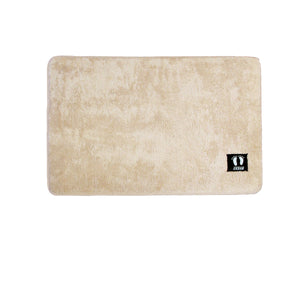 Asha Rubber Backed Polyester Bath Mat Latte Brown 50 x 80cm