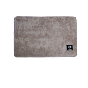 Asha Rubber Backed Polyester Bath Mat Mocha Brown 50 x 80cm