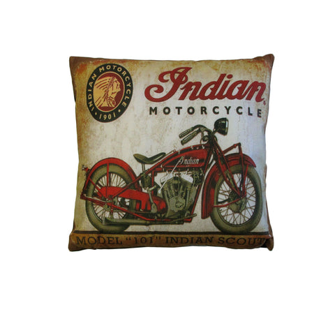 Indian Motorcycles Retro Square Filled Cushion 40cm