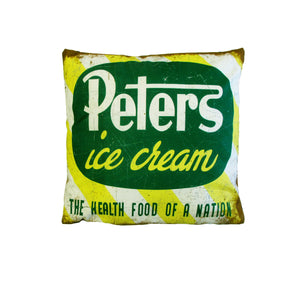 Peters Ice Cream Retro Square Filled Cushion 40cm