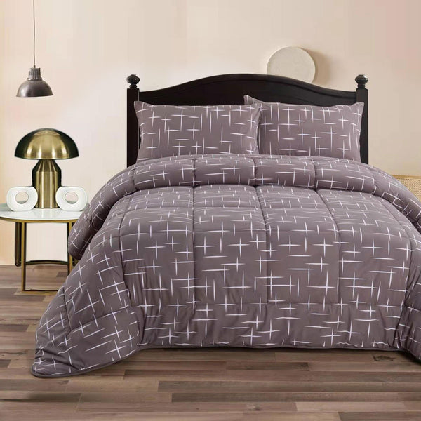 Ramesses 3 Pce Winter Night Mink Flannel Bedspread Comforter Coverlet King