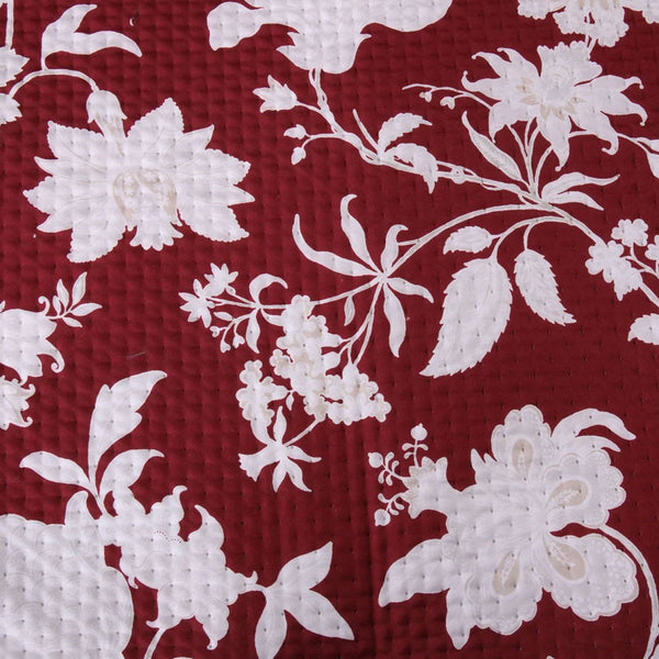 Ramesses 3 Pce Spring Red Bamboo Blend Reversible Comforter Bedspread King
