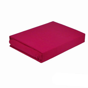 Paris Romance 225TC Cotton Polyester Flat Fitted Sheet Set Hot Pink King