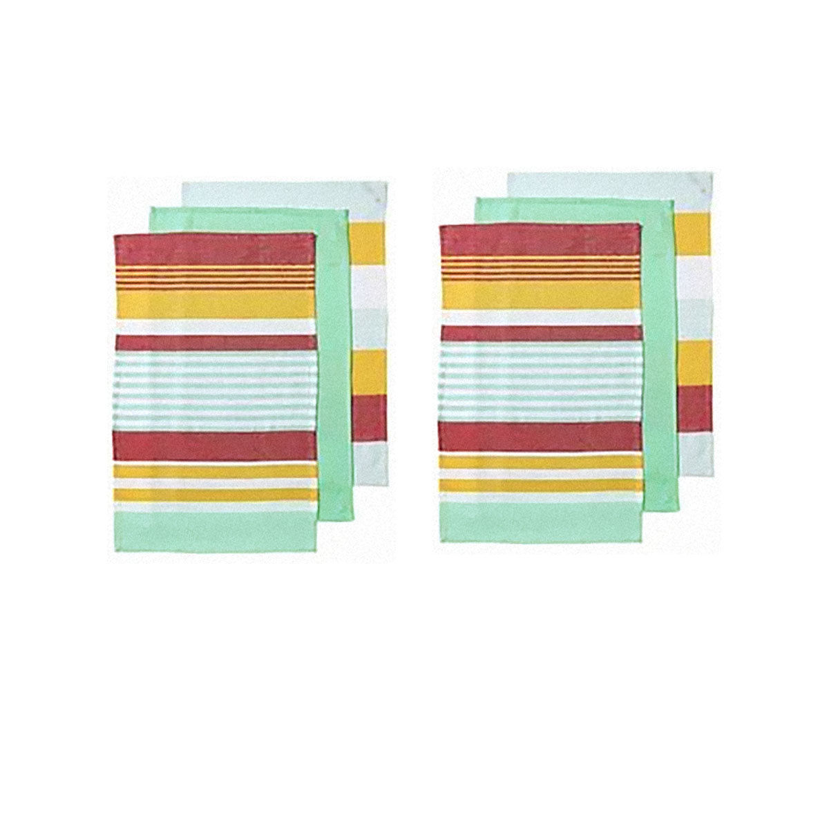 Ladelle Connor Set of 6 Cotton Kitchen Tea Towels Yellow