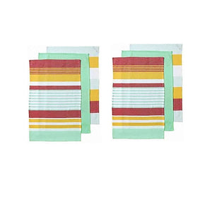Ladelle Connor Set of 6 Cotton Kitchen Tea Towels Yellow