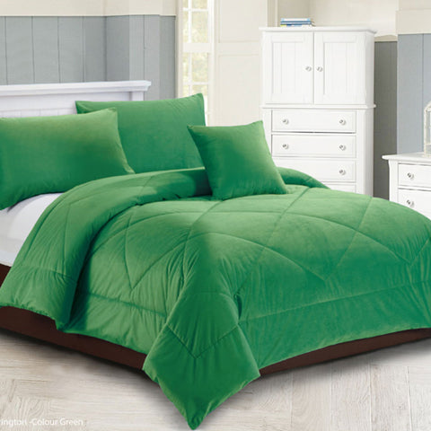 Georges Fine Linens Carrington Diamond Bedspread Comforter Coverlet Green Super King