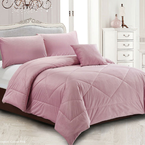 Georges Fine Linens Carrington Diamond Bedspread Comforter Coverlet Pink King