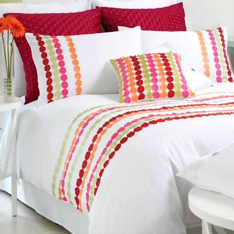 Georges Fine Linens Confetti Circle Applique Quilt Doona Duvet Cover Single