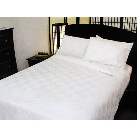 Orient Sense Dominic Gingham Jacquard Quilt Doona Duvet Cover White Double