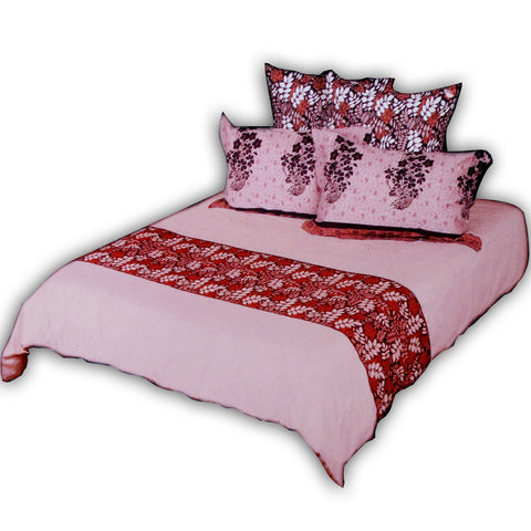Orient Sense Petunia Floral Cotton Quilt Doona Duvet Cover Set Pink Queen