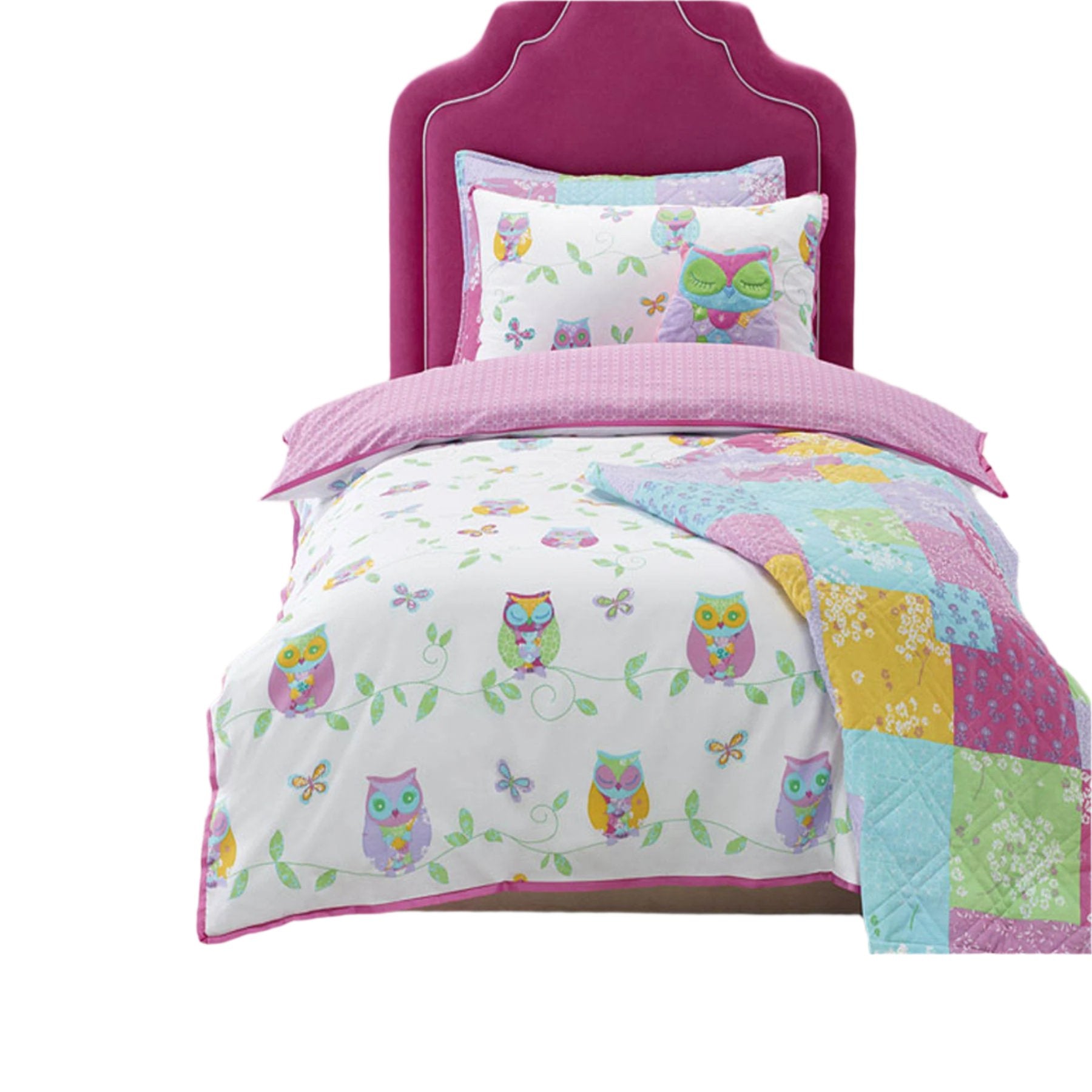 Jiggle & Giggle Owl Song Kids Nursery Quilt Doona Duvet Cover Set Single