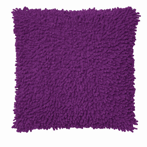 Rapee Hermosa Shaggy Square Filled Cushion Violet 43cm