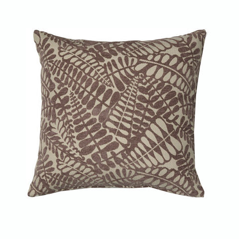 Rapee Josephine Floral Leaves Square Filled Cushion Coconut 45cm