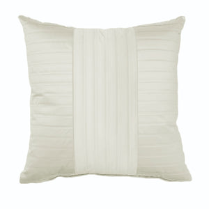 Rapee Morocco Textured Pleated Satin Square Filled Cushion 50cm White